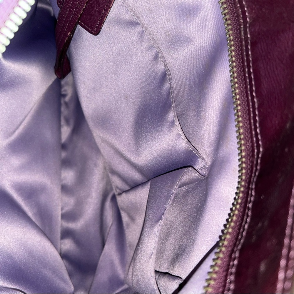 Coach Purple Shoulder Bag with Glossy Finish - Picture 9 of 13